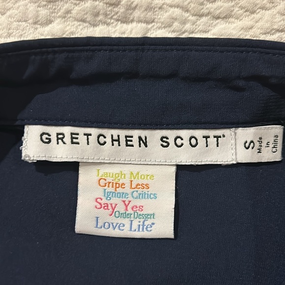 Gretchen Scott Small button down. 3/4 bell sleeve. Fitted - Picture 8 of 12